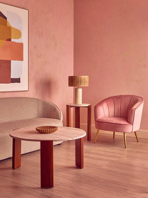 Palermo Travertine Top Round Side Table - Canwell Interiors Limited - Xshowhome