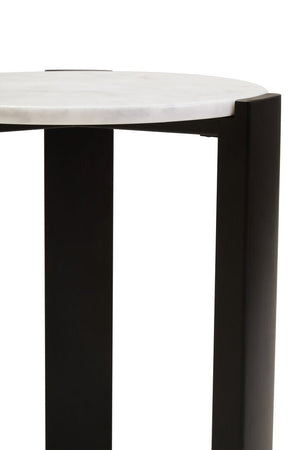 Palermo White Marble Top Round Side Table - Canwell Interiors Limited - Xshowhome
