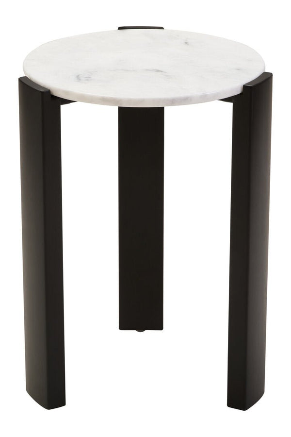 Palermo White Marble Top Round Side Table - Canwell Interiors Limited - Xshowhome