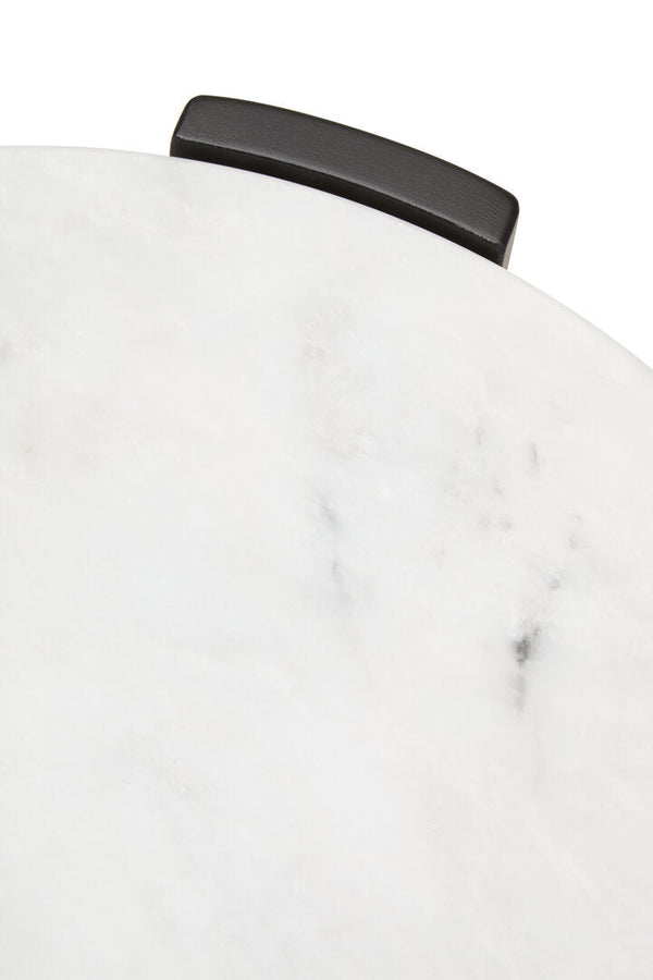 Palermo White Marble Top Round Side Table - Canwell Interiors Limited - Xshowhome