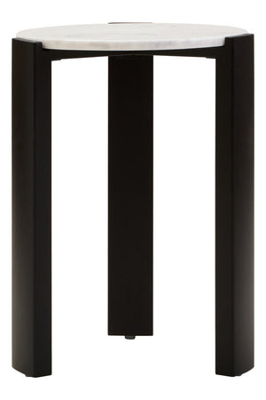 Palermo White Marble Top Round Side Table - Canwell Interiors Limited - Xshowhome
