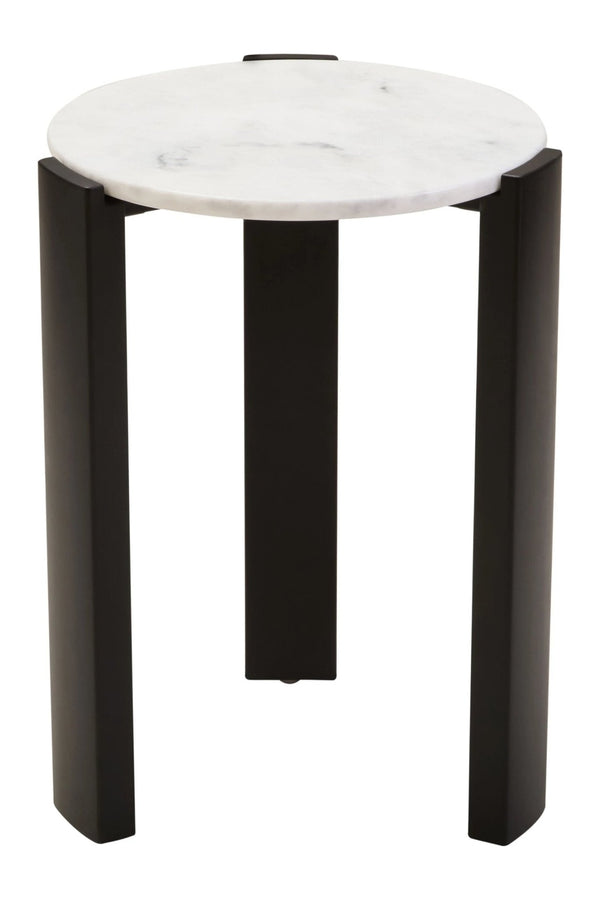 Palermo White Marble Top Round Side Table - XShowhome Limited - Xshowhome