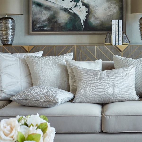 Palm 55x55 Feather Filled Cushion Opal - Canwell Interiors Limited - Riva