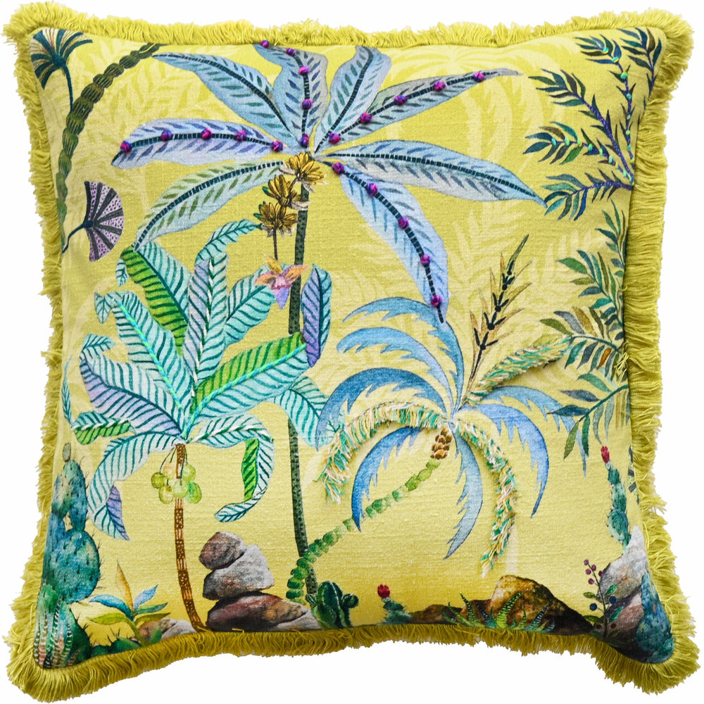 Palm Trees on Lime Embellished - XShowhome Limited - Malini