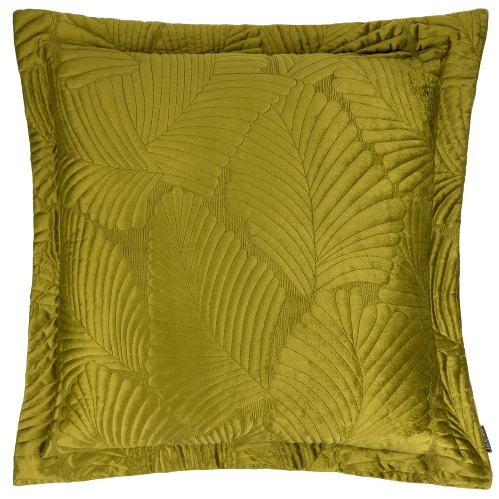 Palmeria 60x60 Quilt Feather Filled Cushion Moss - Canwell Interiors Limited - Riva