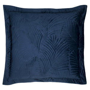 Palmeria 60x60 Quilt Feather Filled Cushion Navy - Canwell Interiors Limited - Riva