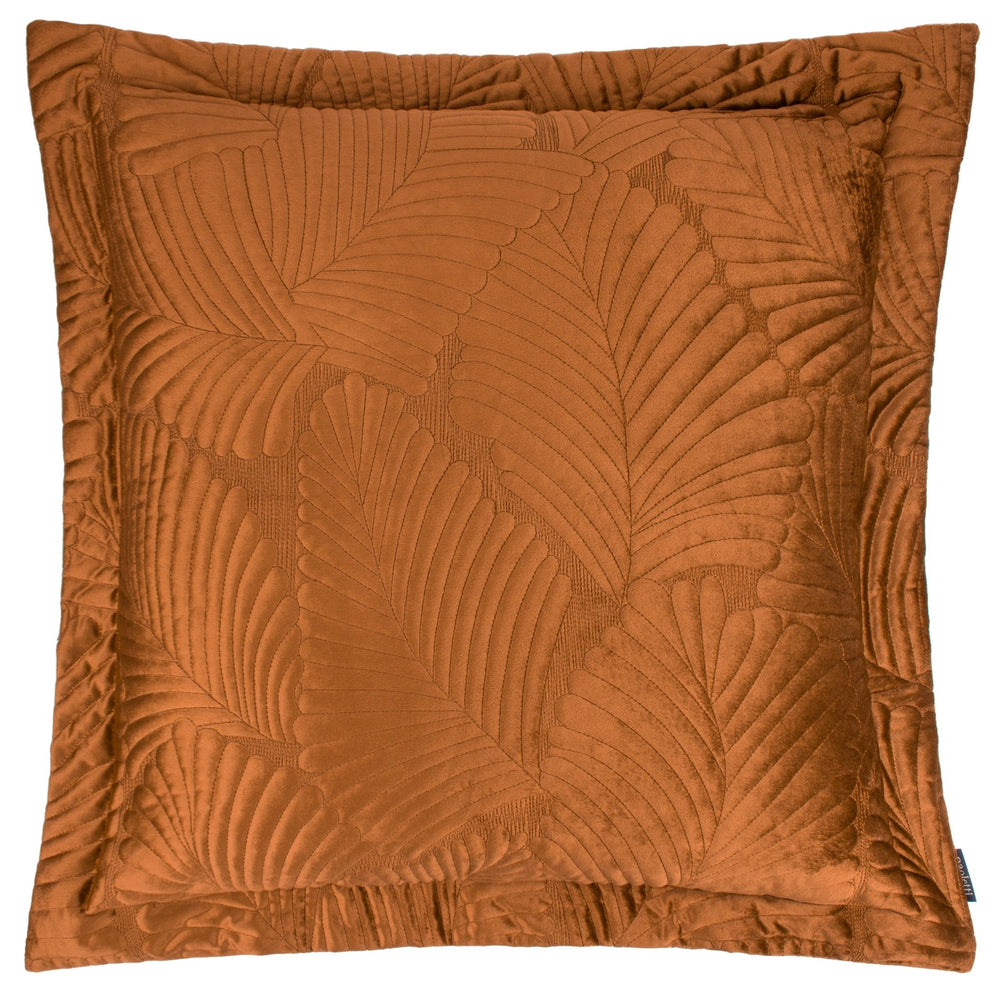 Palmeria 60x60 Quilt Feather Filled Cushion Rust - Canwell Interiors Limited - Riva