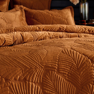Palmeria King Size Quilted Duvet Set Rust - XShowhome Limited - Riva