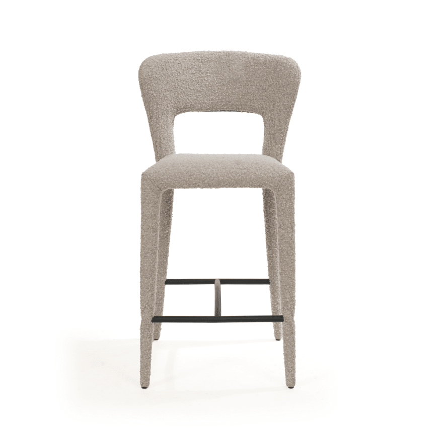 Pari I Bar Stool - Chex Boucle Steam - XShowhome Limited - Tommy Franks