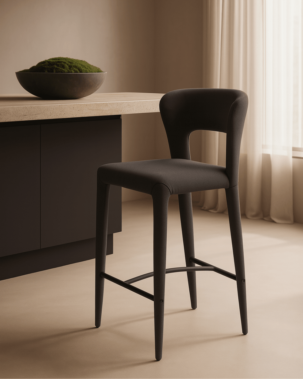 Pari I Bar Stool - Luxe Cinder Grey - XShowhome Limited - Tommy Franks