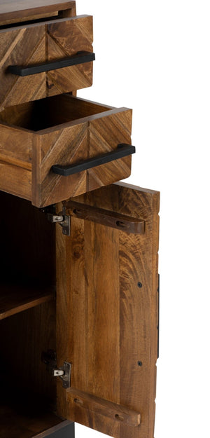 Parquet 1 Door 2 Drawer Cabinet - XShowhome Limited - Jaipur