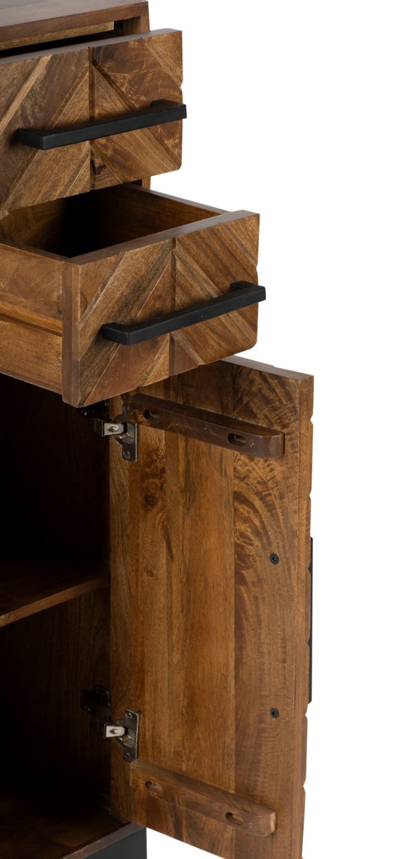 Parquet 1 Door 2 Drawer Cabinet - XShowhome Limited - Jaipur