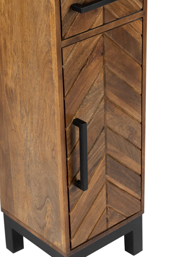 Parquet 1 Door 2 Drawer Cabinet - XShowhome Limited - Jaipur