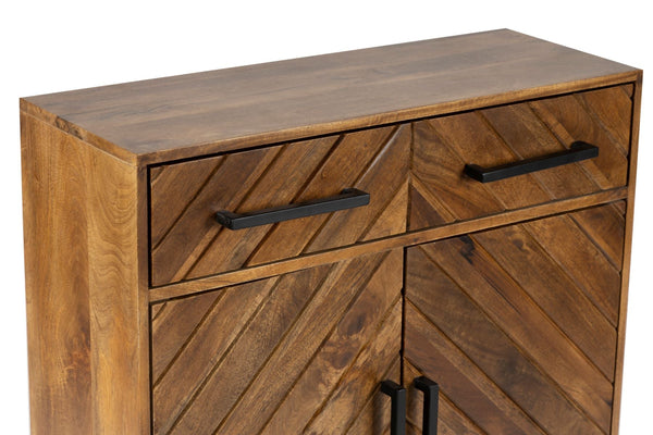 Parquet 2 Door 1 Drawer Cabinet - XShowhome Limited - Jaipur