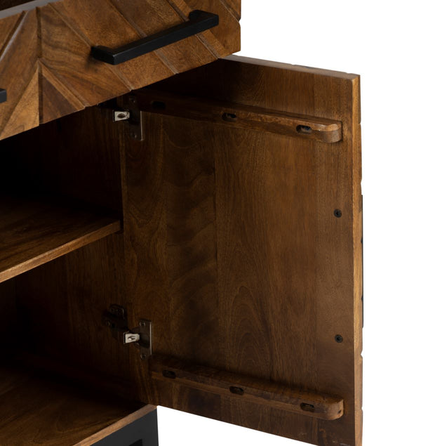 Parquet 2 Door 1 Drawer Cabinet - XShowhome Limited - Jaipur