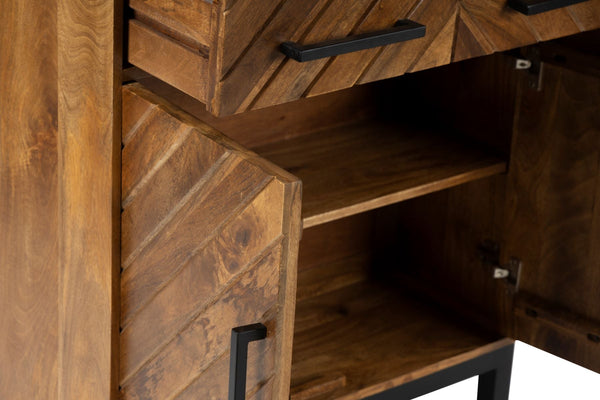 Parquet 2 Door 1 Drawer Cabinet - XShowhome Limited - Jaipur