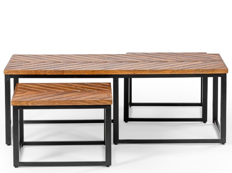Parquet Coffee Table with Stool - XShowhome Limited - Jaipur