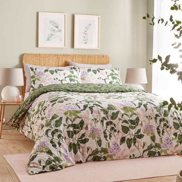 Passiflora King Size Duvet Set Peach/Wine Green - XShowhome Limited - Riva