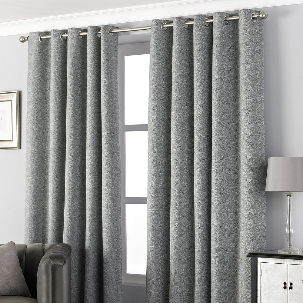 Pendleton 168x137 Ring Top Curtains Graphi - Canwell Interiors Limited - Riva