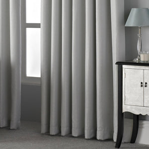 Pendleton 168x137 Ring Top Curtains Silver - Canwell Interiors Limited - Riva