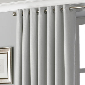 Pendleton 229x183 Ring Top Curtains Silver - Canwell Interiors Limited - Riva