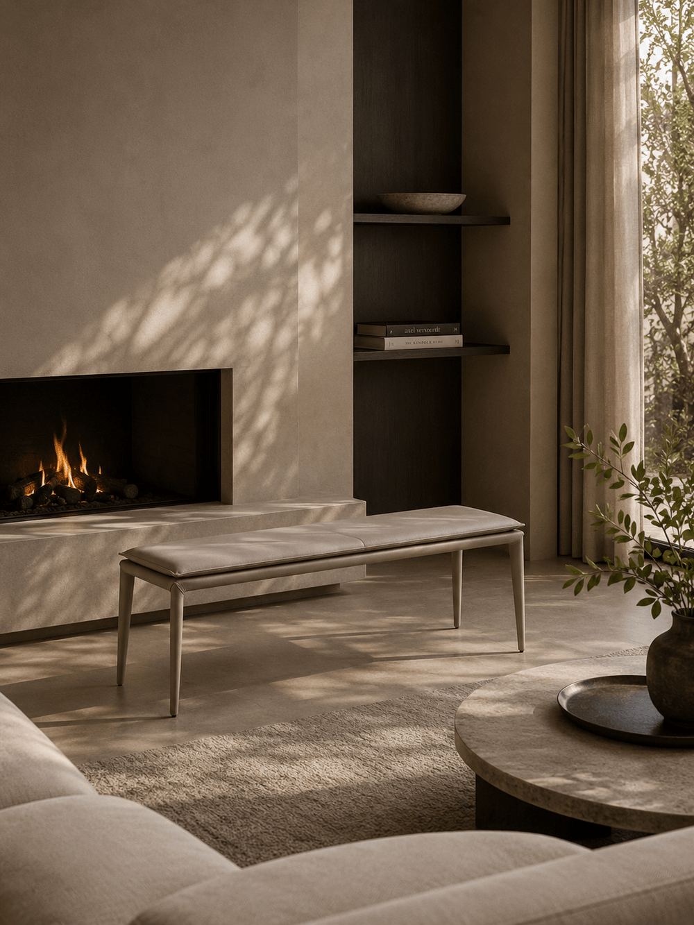 Perabo Bench - Concrete Grey - XShowhome Limited - Tommy Franks