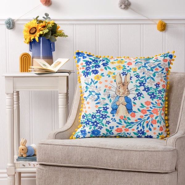 Peter Rabbit Florelli 45x45 Feather Filled Cushion Multi - Canwell Interiors Limited - Riva