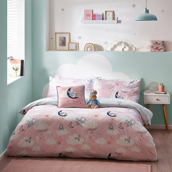Peter Rabbit Sleepy Head Single Duvet Set Pink - XShowhome Limited - Riva
