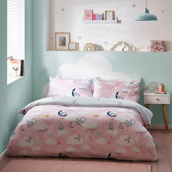Peter Rabbit Sleepy Head Single Duvet Set Pink - XShowhome Limited - Riva