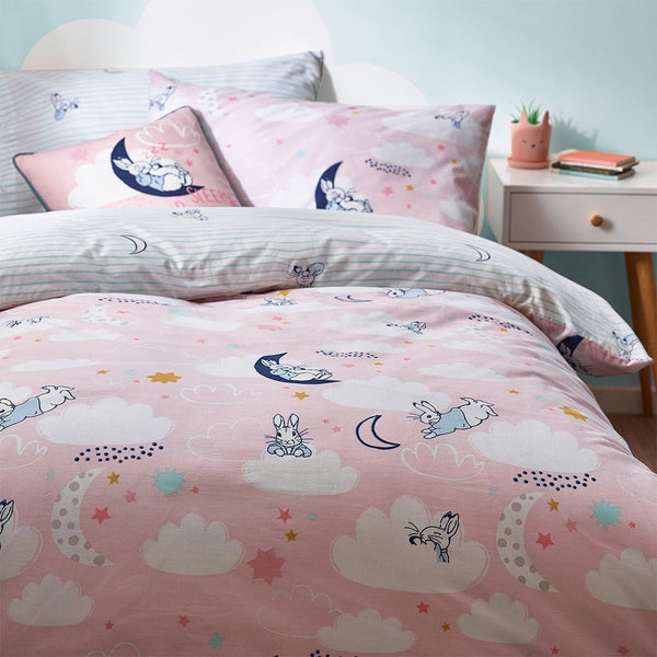 Peter Rabbit Sleepy Head Single Duvet Set Pink - XShowhome Limited - Riva