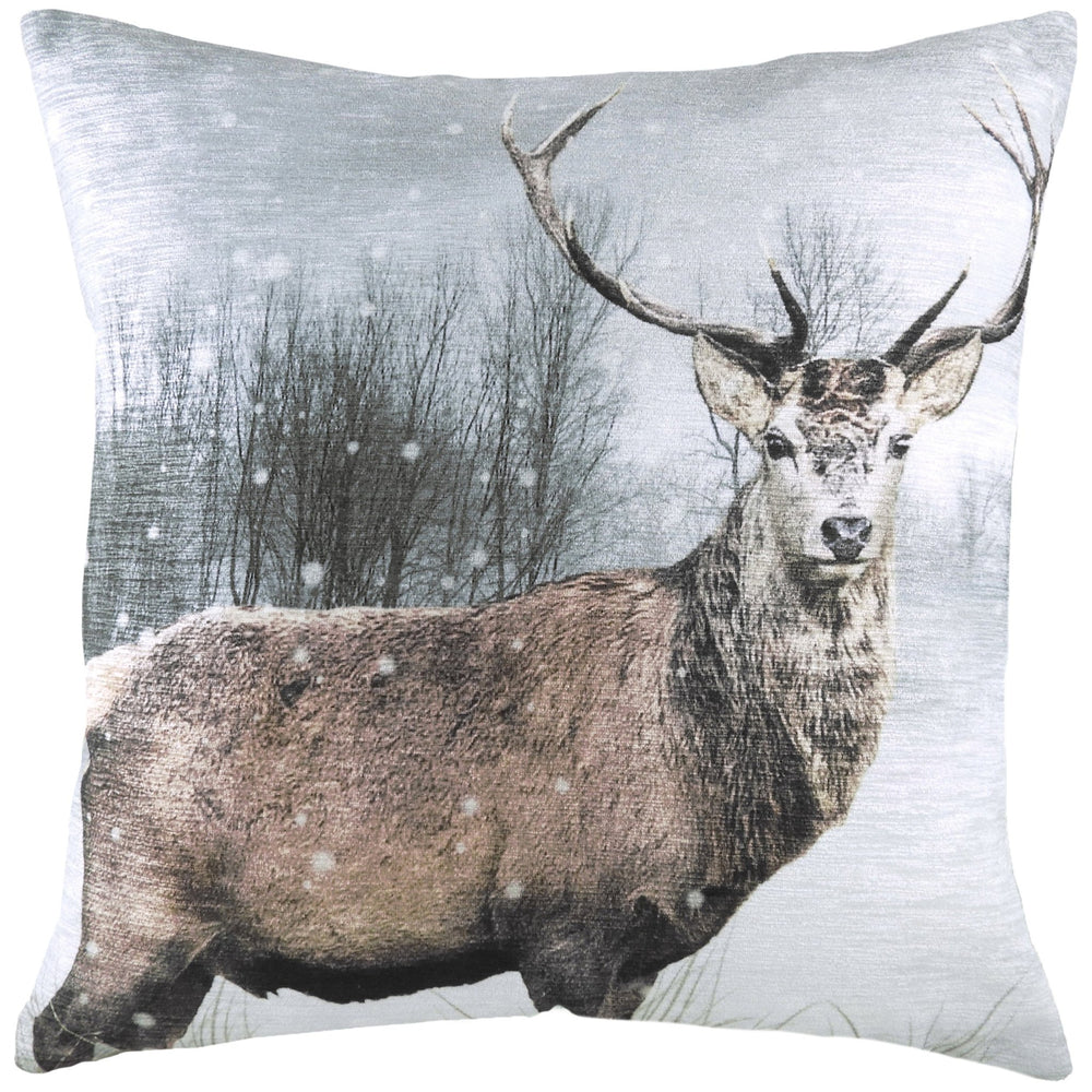 Photo Stag 43x43 Feather Filled Cushion Multi - XShowhome Limited - Riva