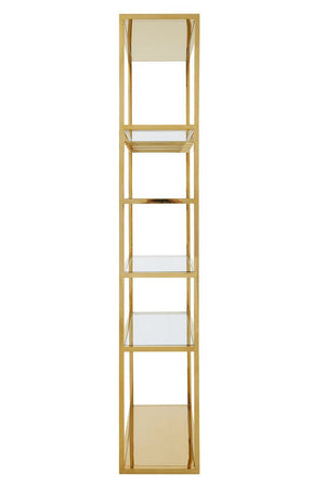 Piermount Gold Bar Shelf Unit With Glass Rack - Canwell Interiors Limited - Xshowhome