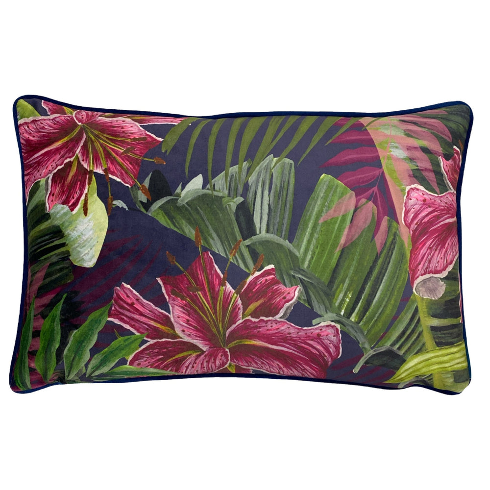 Piped Kala 30x50 Feather Filled Cushion Lilly - XShowhome Limited - Riva