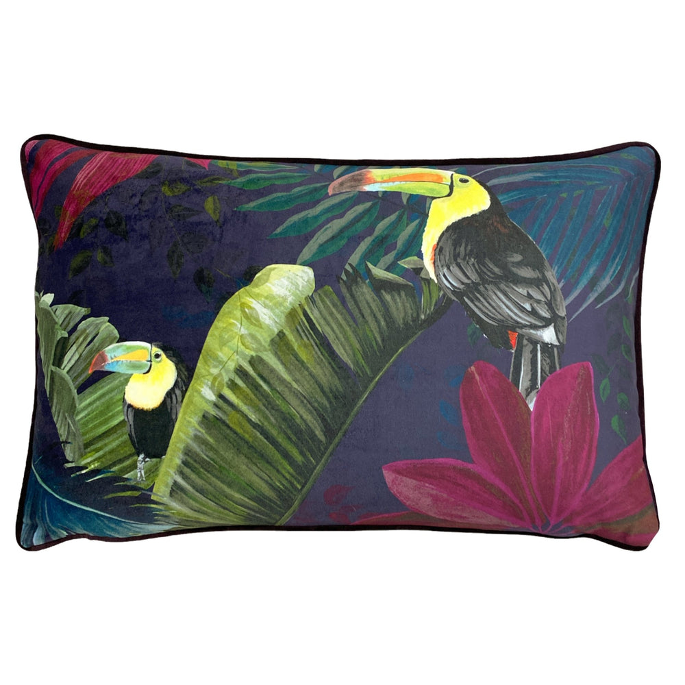 Piped Kala 30x50 Feather Filled Cushion Toucan - XShowhome Limited - Riva