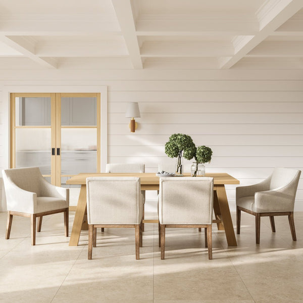 Piper Bisque & Brushed Wood Dining Chair - Canwell Interiors Limited - Canwell
