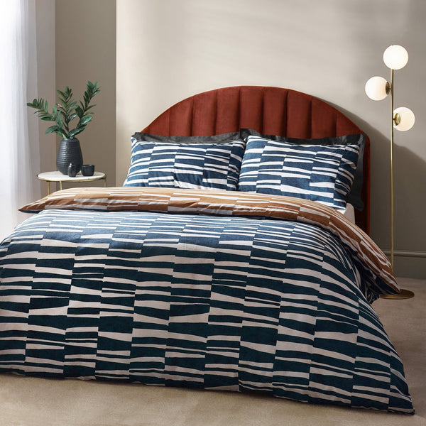 Piper King Size Duvet Set Dusk/bronze - Canwell Interiors Limited - Riva