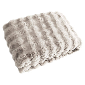 Plaid Cosy Fluff Cream 200x300 - XShowhome Limited - Richmond