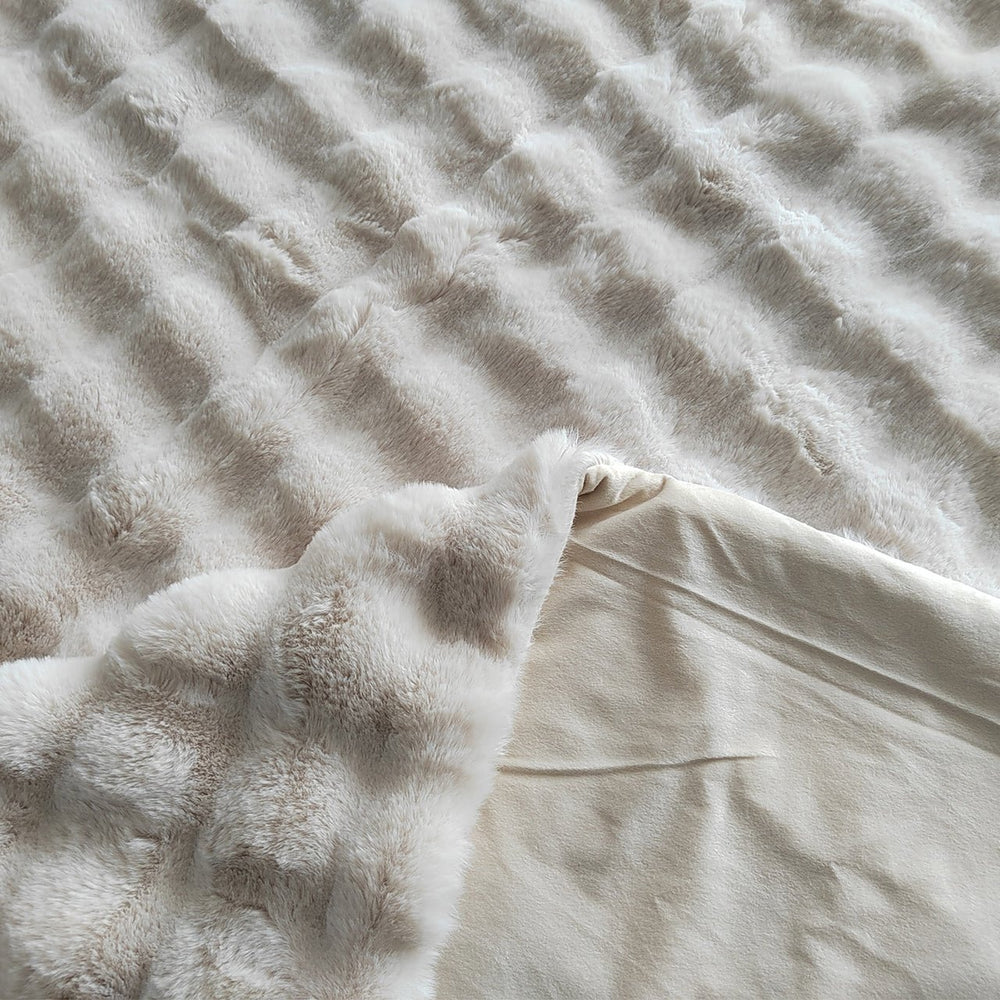 Plaid Cosy Fluff Cream 200x300 - XShowhome Limited - Richmond