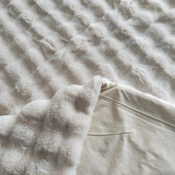 Plaid Cosy Fluff Cream 200x300 - XShowhome Limited - Richmond