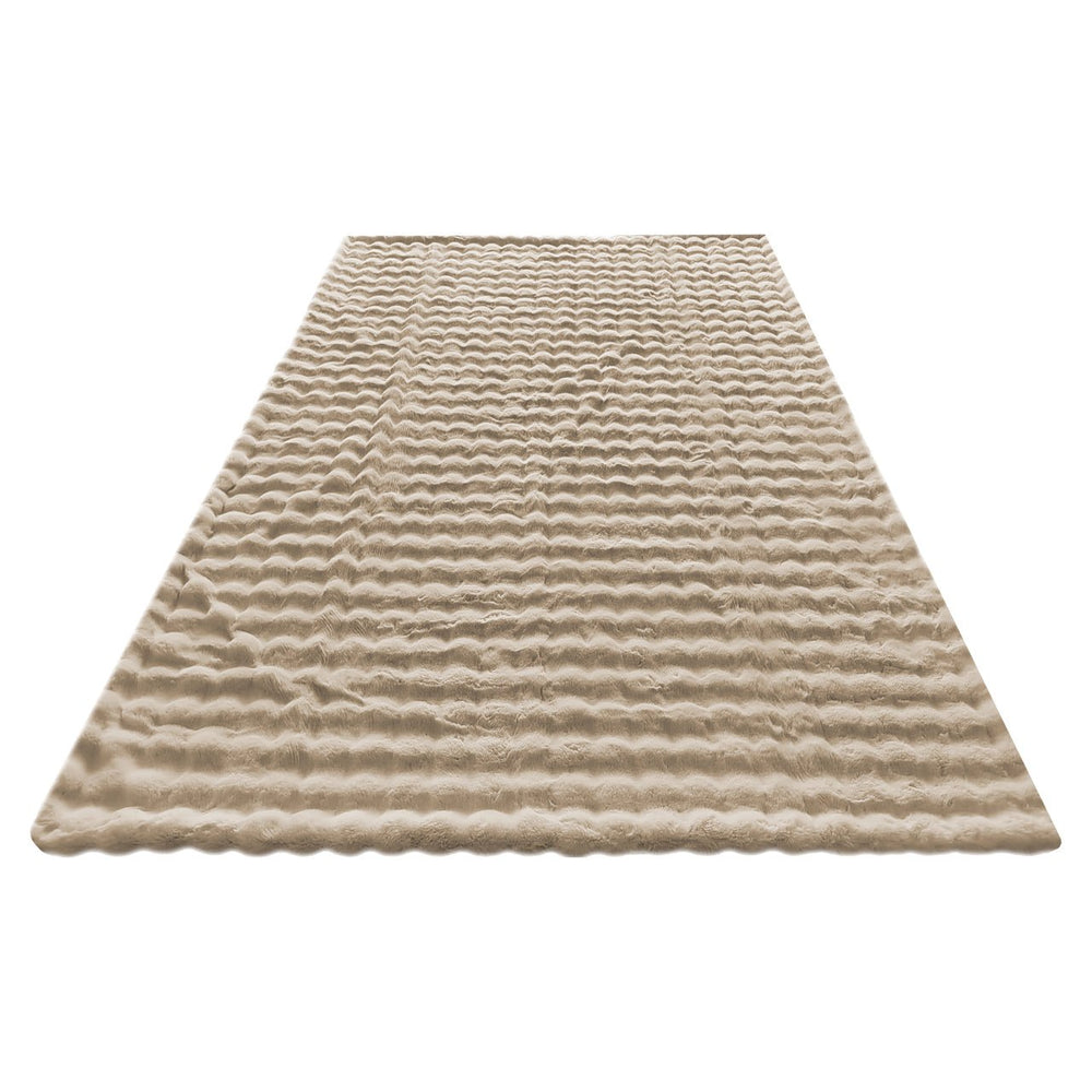 Plaid Nordic Plush Beige 150x200 - XShowhome Limited - Richmond