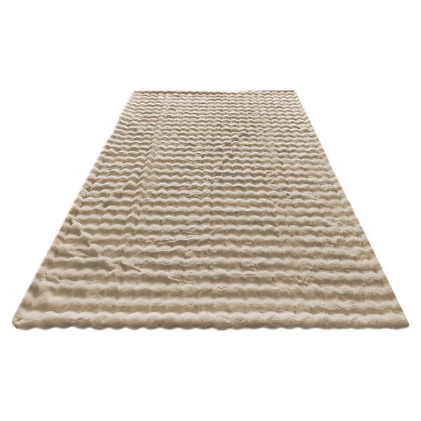 Plaid Nordic Plush Beige 150x200 - XShowhome Limited - Richmond