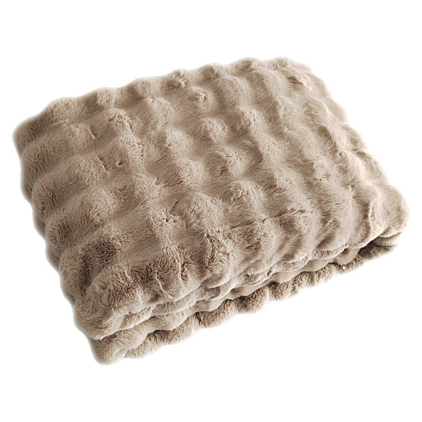 Plaid Nordic Plush Beige 150x200 - XShowhome Limited - Richmond