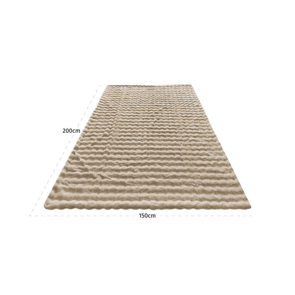 Plaid Nordic Plush Beige 150x200 - XShowhome Limited - Richmond