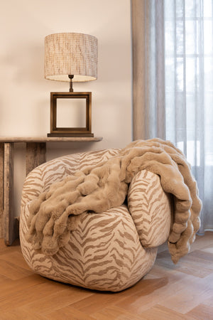 Plaid Nordic Plush Beige 150x200 - XShowhome Limited - Richmond
