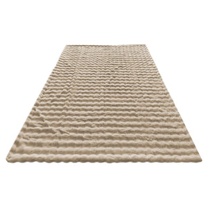 Plaid Nordic Plush Beige 200x300 - XShowhome Limited - Richmond
