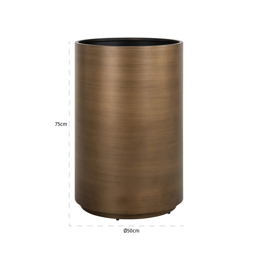 Planter Dira brushed gold 50Ø - Canwell Interiors Limited - Richmond