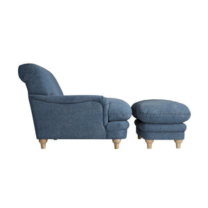 Plumpton Chair Denim Blue Weave - Canwell Interiors Limited - Canwell
