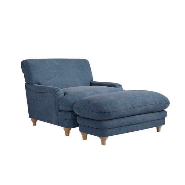 Plumpton Chair Denim Blue Weave - Canwell Interiors Limited - Canwell