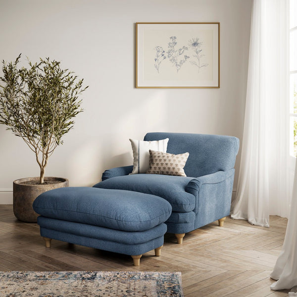 Plumpton Chair Denim Blue Weave - Canwell Interiors Limited - Canwell