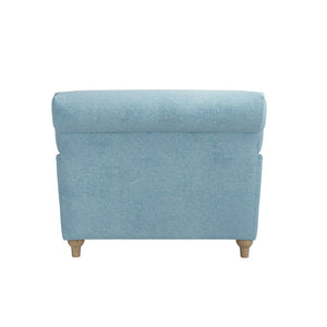 Plumpton Footstool Duck Egg Blue Weave - Canwell Interiors Limited - Canwell